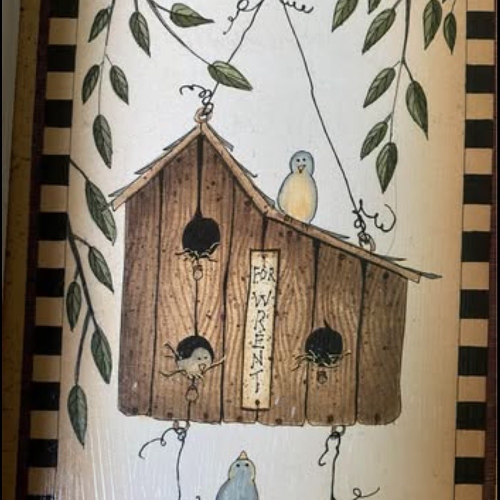 Rustic Farmhouse Birdhouse Wall Art Distressed White Frame Approx. - Picture 8 of 15